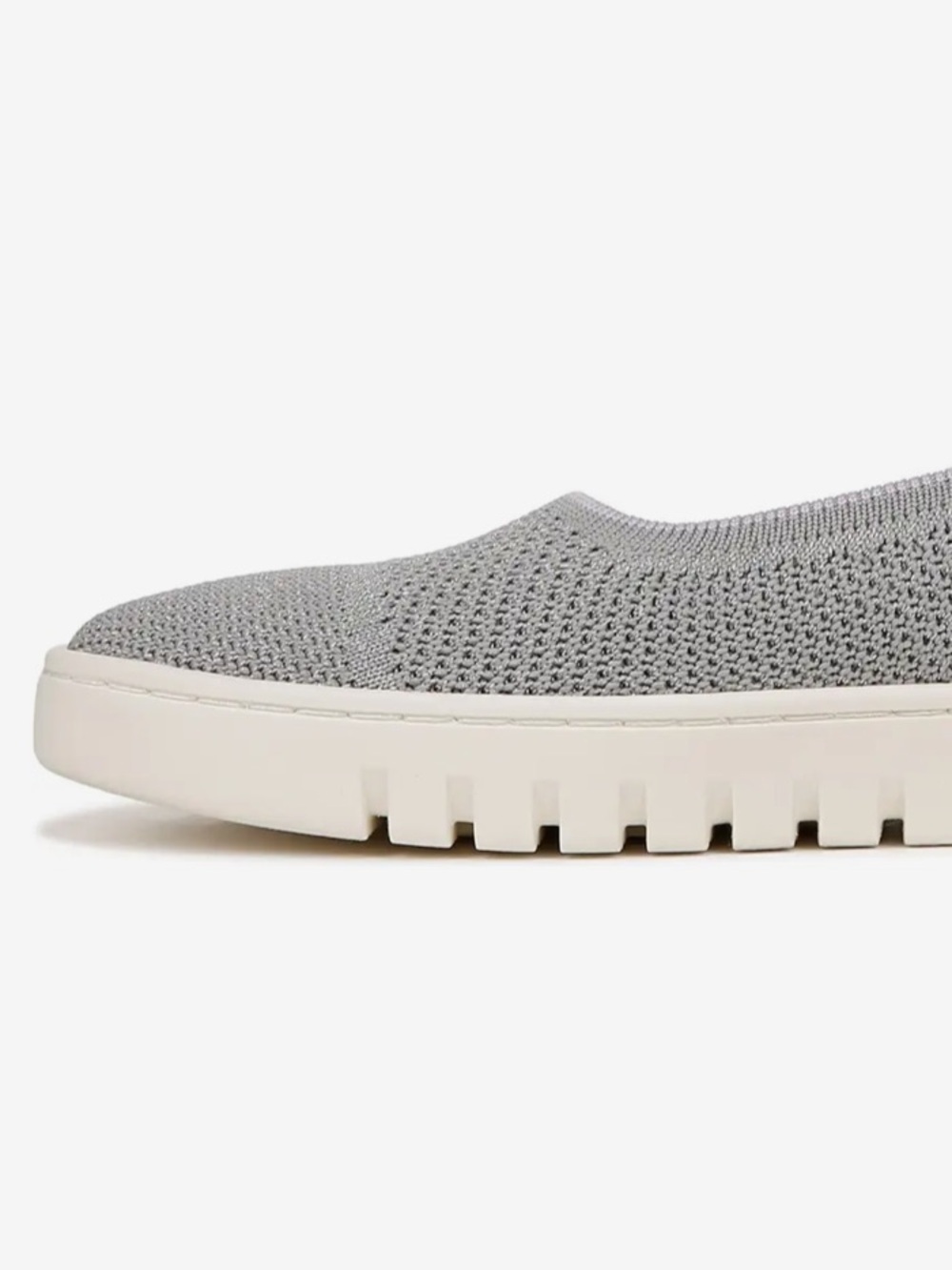 NWT - VIONIC - Light Gray Knit Slip-On Loafers - Picture 4 of 8